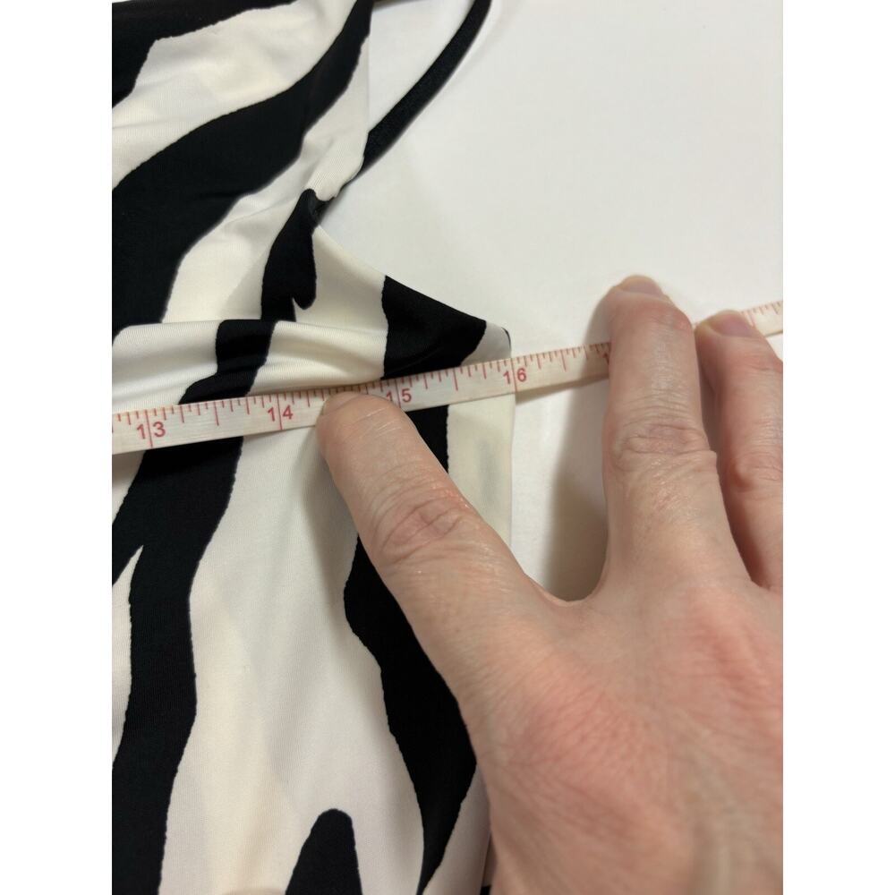 AFRM Black and White Zebra Print Mini Slip Dress - Picture 10 of 13